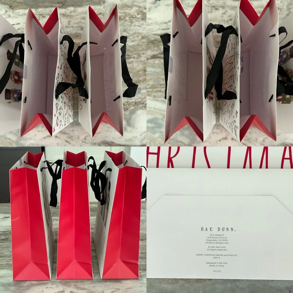 Rae Dunn Nutcracker Christmas Gift Bags - Holiday Gift Wrapping